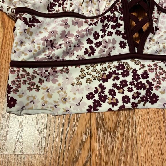Adore Me Swim Top, Cut Off, Burgundy, cream, 2X - Picture 9 of 9